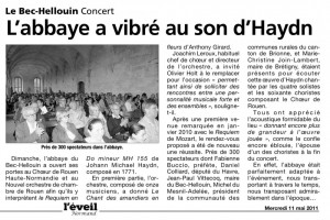 Concert Haydn par le choeur de  Rouen Haute Normandie