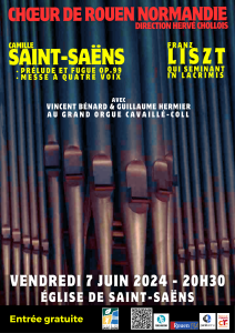 Concert Saint-Saëns et Liszt - église de Saint-Saëns - 7 juin 2024 - 20h30