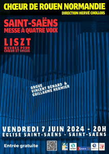 Concert Saint-Saëns et Liszt - église de Saint-Saëns - 7 juin 2024 - 20h